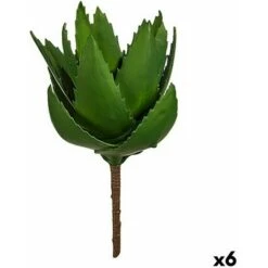 Pianta Decorativa Aloe Vera 13 X 24,5 X 14 Cm Verde Plastica (6 Unità )