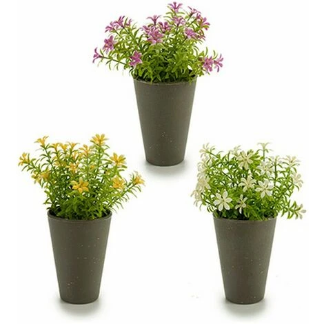 Pianta Decorativa Fiore Plastica 12 X 19 X 12 Cm (12 Unità ) - immagine 2