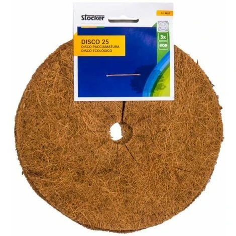 DISCO PACCIAMATURA IN FIBRA DI COCCO Ø25 CM 3 PZ