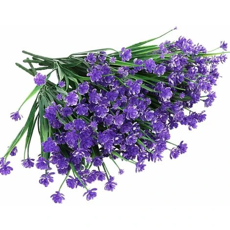 LangRay 8 Fasci Di Fiori Finti Artificiali Per Esterni Arbusti Piante Resistenti Ai Raggi UV, Vegetazione In Plastica Sintetica Per Piante Da Giardino Pensili Da Esterno, Portico, Finestra, Casa, Matr - immagine 5