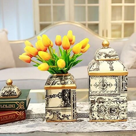 10 Splendido Bouquet Di Tulipani Artificiali In PU Con Tocco Realistico Con Stelo - Arancio - immagine 5