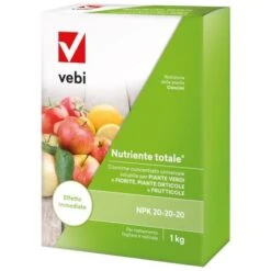 CONCIME NUTRIENTE TOTALE Professionale 20-20-20 + ESTRATTI DI ALGHE MARINE 1 KG