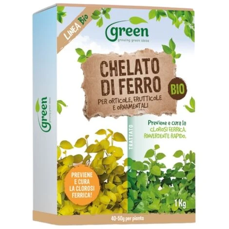 CONCIME Riverdente CHELATO DI FERRO Ingiallimento Foglia KIRON PLUS 1 KG GREEN