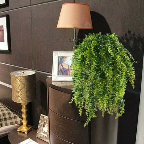 Fern Piante Artificiali Piante Pensili Piante Verdi Artificiali Piante Di Plastica Per Balcone Esterno Matrimonio In Vaso Decorazione Da Giardino 2 Pezzi - immagine 5