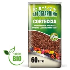 Corteccia Di Pino Nazionale Vagliato Pacciamatura Naturale Sacco Da 60 Litri