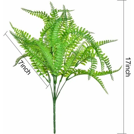 SOEKAVIA 3 Pezzi Arbusti Di Piante Di Felce Di Boston Artificiale Cespugli Verdi Per Interni Esterni Giardino Di Casa Ufficio Portico Decorazioni Per Matrimoni - immagine 2