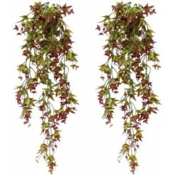 Artificial Ivy Hanging Set Of 2 For Home, Garden, Office, Home Decor Red