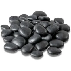 Re-Pebbles Confezione Da 80 Sassi Decorativi Nero 25x25cm In Plastica Riciclata