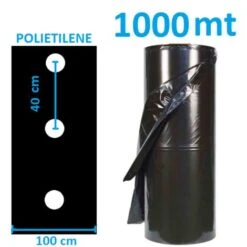 TELO FILM PACCIAMATURA BOBINA DA 1000 M FORATO IN LINEA A 40 Cm LARG. 1 M