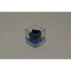 Cubo Fondo Pietra Con Rosa Cm 6x6 - Blu
