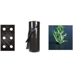 TELO PACCIAMATURA 130CM X 50 METRI FORI DOPPI 40 CM FILM POLIETILENE ANTI ERBA ORTO