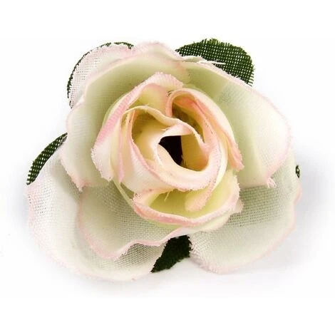 MINKUROW 50 Pezzi 3 Cm Testa Di Fiore Artificiale Rosa Finta Decorazione Di Piante Artificiali Per Feste Di Matrimonio In Casa, Champagne - immagine 5