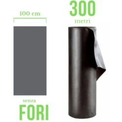 TELO BIO FILM PACCIAMATURA BIODEGRADABILE BOBINA DA 300 M NON FORATO LARG. 100 Cm PER ORTO E GIARDINO