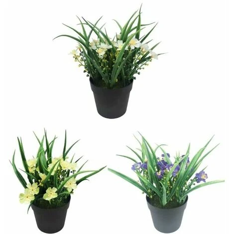 Pianta Artificiale Fiore Artificiale Simulazione Pianta Verde Fiore Artificiale In Vaso Clivia Chlorophytum Pianta In Vaso Ornamenti Decorativi Fiori Artificiali (bianco) - immagine 5