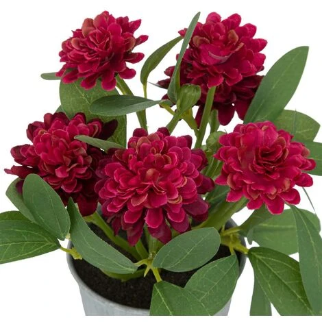 Fiori Artificiali, Vaso In Zinco, H20 Cm - Atmosphera Créateur D'intérieur - immagine 4