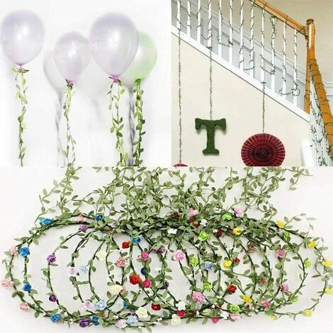 LangRay Foglie Verdi Artigianato Da Cucire, Nastro Foglia Di Vite, Fogliame Di Simulazione Foglia Finta, Verde, Usato Per Decorare La Parete Di Casa, Materiale In Tessuto, Festa Di Nozze Antica, 5M - immagine 4