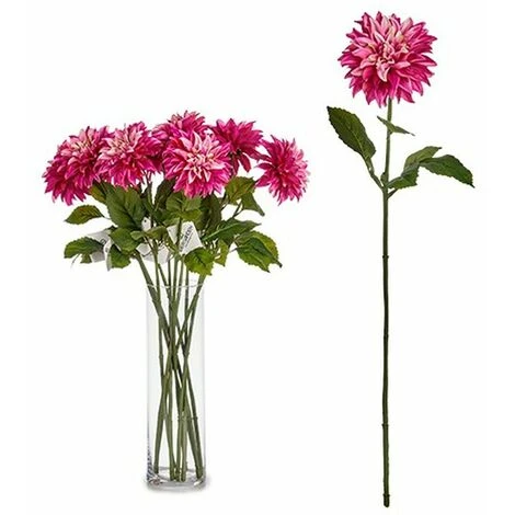 Fiore Decorativo Dalia 15 X 72 X 15 Cm Viola Verde (12 Unità ) - immagine 2