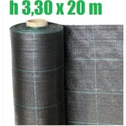 TELO PER PACCIAMATURA NERO QUADRETTATO TESSUTO POLIPROPILENE ANTISTRAPPO - Mt 20 X 3,30 H