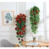 1 Pz 90 Cm Ghirlanda Di Rose Artificiali Rosse Fiori Finti Ghirlanda Di Edera Piante Appese Decorazione Di Nozze