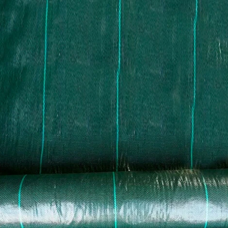 Telo Pacciamatura In Rotoli 90gr/mq Anti Erbacce Pacciamante Per Orto Giardino Elevata Stabilizzazione Raggi UV Permeabile Drenante Copertura Terreno Antialga Calpestabile (H 52 Cm X 25 M, Verde) - immagine 2