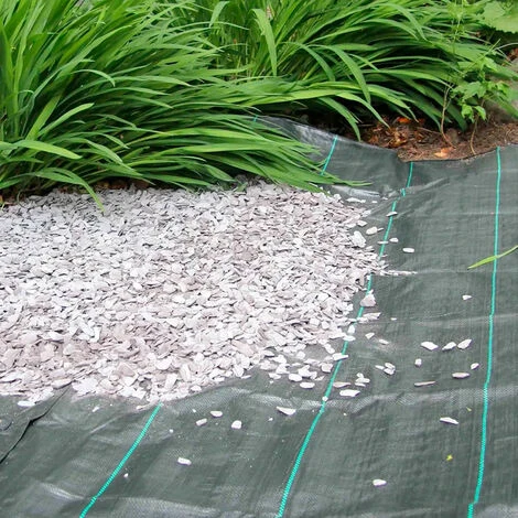 Telo Pacciamatura In Rotoli 90gr/mq Anti Erbacce Pacciamante Per Orto Giardino Elevata Stabilizzazione Raggi UV Permeabile Drenante Copertura Terreno Antialga Calpestabile (H 52 Cm X 25 M, Verde) - immagine 3
