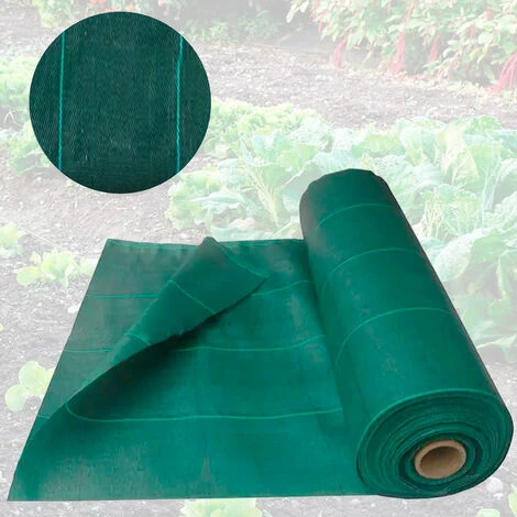 Telo Pacciamatura In Rotoli 90gr/mq Anti Erbacce Pacciamante Per Orto Giardino Elevata Stabilizzazione Raggi UV Permeabile Drenante Copertura Terreno Antialga Calpestabile (H 52 Cm X 25 M, Verde) - immagine 5