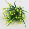 Pezzo Gypsophila Artificiale Fiore Colore Giallo