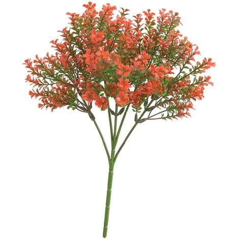 Pezzo Di Ramo Di Una Pianta Artificiale Di Colore Rosso