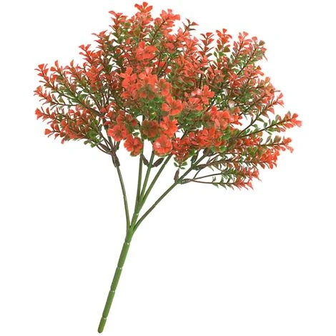Pezzo Di Ramo Di Una Pianta Artificiale Di Colore Rosso - immagine 4